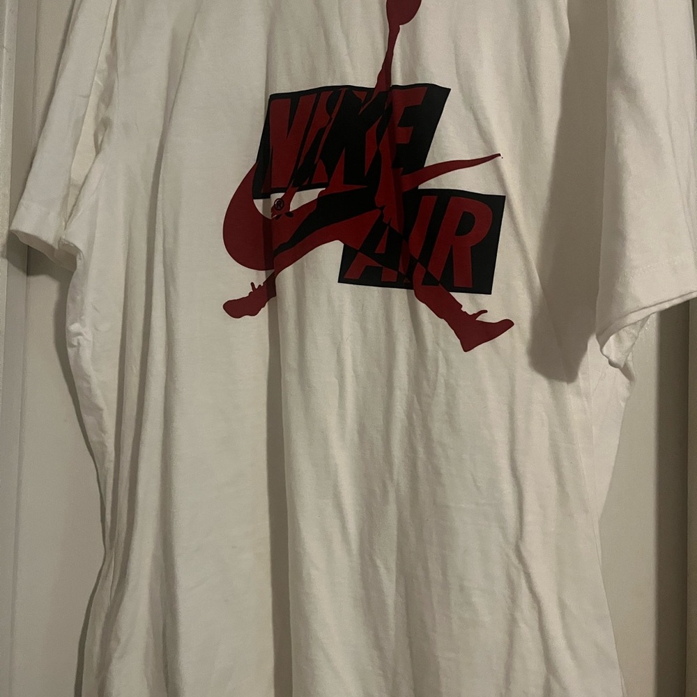 Nike Air Men's White Tee with Red Logo